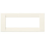 Vimar cover plate in silk white. rectangle with a white rectangle center. On a white background