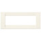 Vimar cover plate in silk white. rectangle with a white rectangle center. On a white background