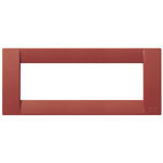 Classica cover plate. Red rectangle. White center. On a whit background