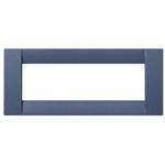 Classic cover plate. Blue rectangle. On a white background with a white center