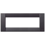 a black classica cover plate. rectangle with a white center on a white background