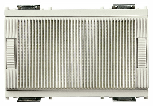 A white  Step Marker Lamp with a grooved front. Rectangle on a white background.