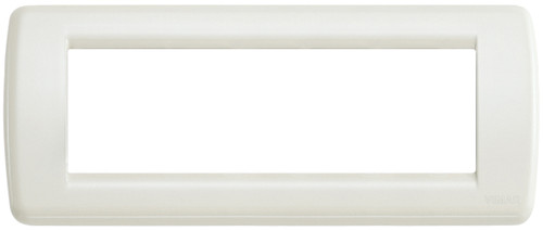 Skinny rectangular plate cover in Ivory. On a white background