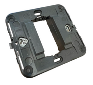 Grey square mounting frame with screws and claws. On a white background