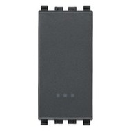 Rectangle grey 1P 6AX 2-Way Switch . smooth blank front switch on a white background