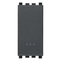 Rectangle grey 1P 6AX 2-Way Switch . smooth blank front switch on a white background