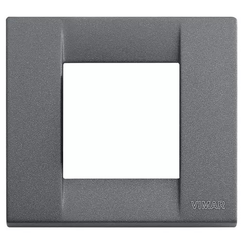 VIMAR 17092.46

Classica plate 1-2M metal slate grey
1-module or 2-reduced-module Classica cover plate, die-cast metal, slate grey