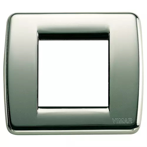 VIMAR 17093.36

Rondò plate 1-2M metal chrome
1-module or 2-reduced-module Rondò cover plate, die-cast metal, chrome