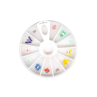 3D Plastic Shaped Nail Art - Mixed Animals (12pcs)