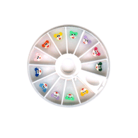 3D Plastic Shaped Nail Art - Bear Heads (12pcs)