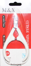 M & X Cuticle Nipper (9 mm) - White 