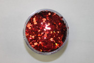 Starlight Nail Art Glitter - 4 Red Hexagons (2 oz.)
