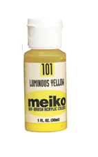 Meiko Airbrush Color - Luminous Yellow (Luminous) 1oz.