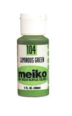 Meiko Airbrush Color - Luminous Green (Luminous) 1oz.