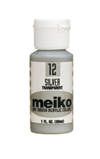 Meiko Air Brush Color - Silver (Transparent) 1oz.