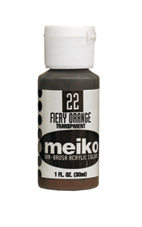 Meiko Air Brush Color - Fiery Orange (Transparent) 1oz.