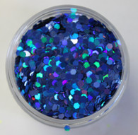 Starlight Nail Art Glitter - 13 Blue Hexagons (2 oz.)