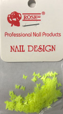 Starlight Nail Art - Neon Yellow Butterflies