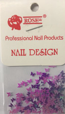 Starlight Nail Art - Purple Mix Butterflies (foil)
