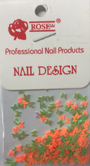 Starlight Nail Art - Green Orange Mix Butterflies (foil)