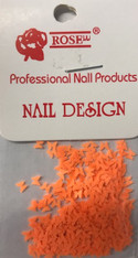 Starlight Nail Art - Light Neon Orange Butterflies (foil)
