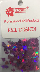 Starlight Nail Art - Pink Leaves (foil)