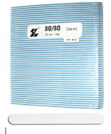 White Cushioned Acrylic/Natural Nail Files 80/80 (50pcs/bg)