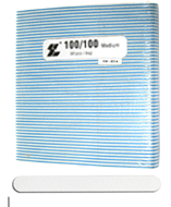 White Cushioned Acrylic/Natural Nail Files 100/100 (50pcs/bg)