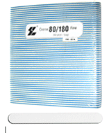 White Cushioned Acrylic/Natural Nail Files 80/180 (50pcs/bg)