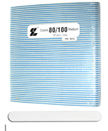 White Cushioned Acrylic/Natural Nail Files 80/100 (50pcs/bg)