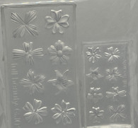 STL Nail Art Gel 3-D Molds - Flowers 2pcs (silicone)