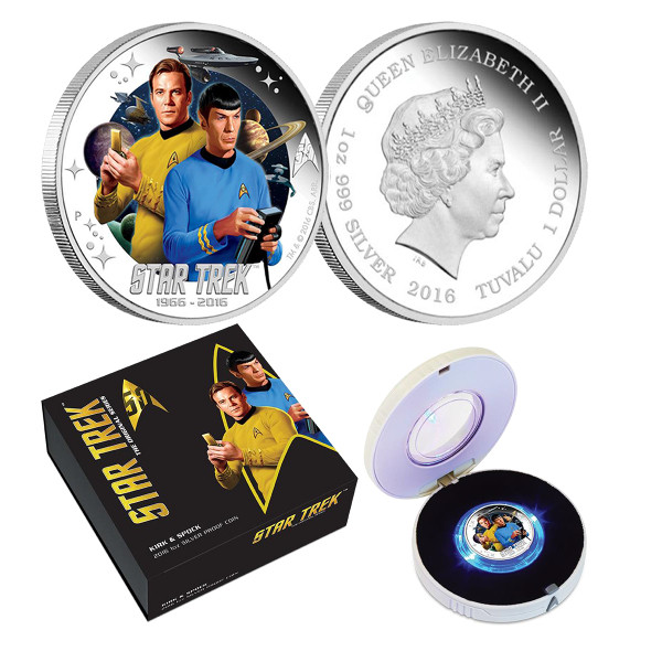 Star Trek 50th Anniversary Federation Dollar Bills x 2 Captain Kirk Spock Space 