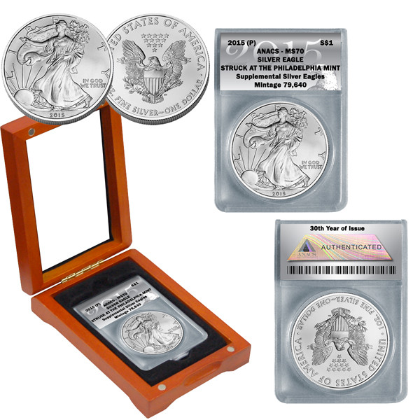 2015 MS70 Philadelphia P Mint American Silver Eagle - American