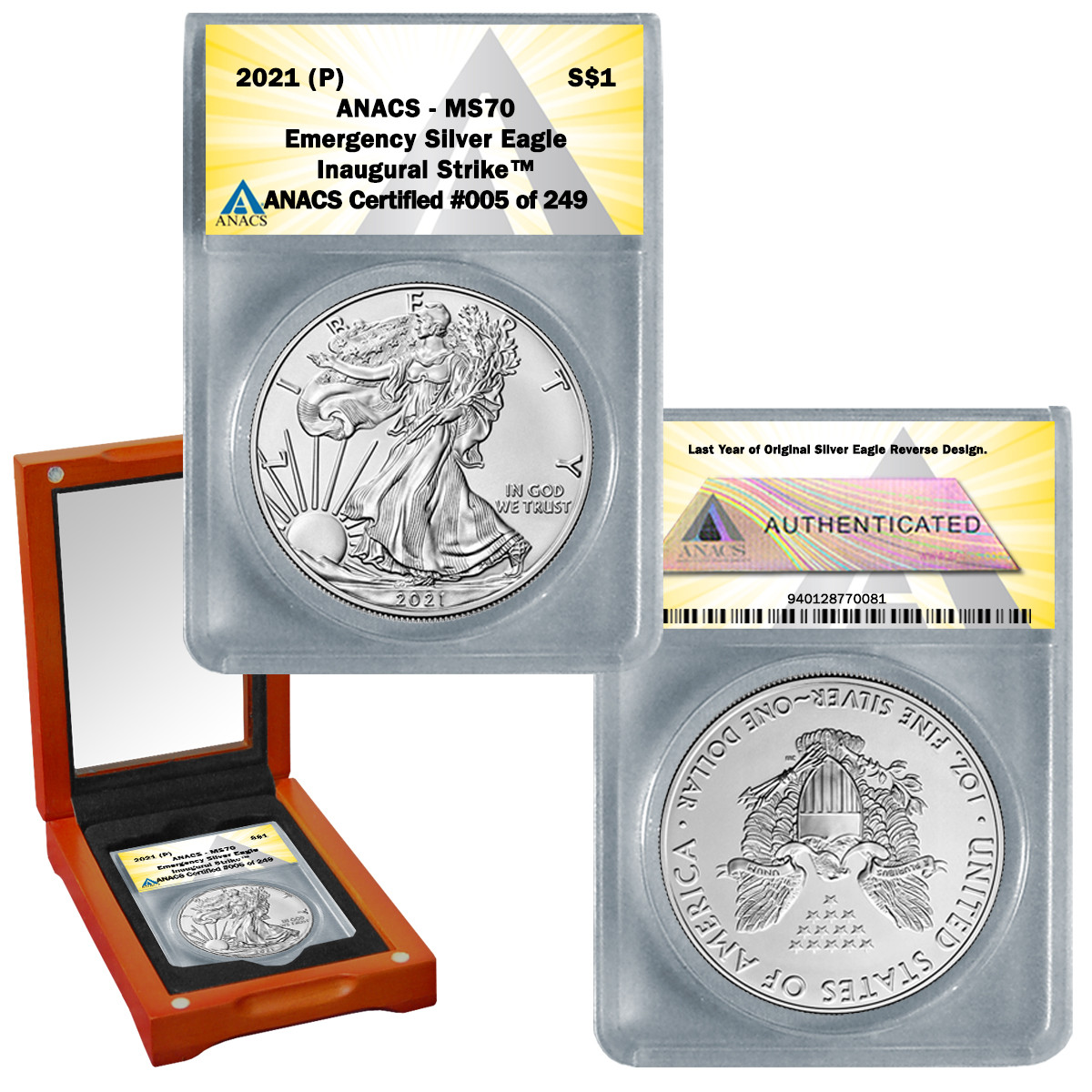 2021 P American Silver Eagle MS70 Emergency ASE Production