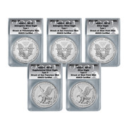 2021 American Silver Eagle Complete Supplemental/Emergency MS70 Type Set