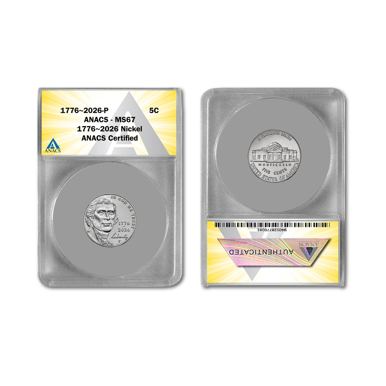 2026-P Jefferson Nickel MS67 ( Dual-Date Design ) - American