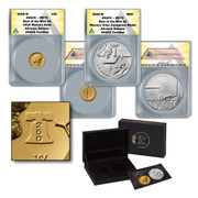  Best of the Mint 1916 Mercury Dime Gold Coin Silver Medal Set SP70 AR