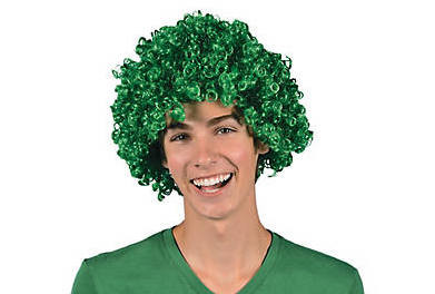 green afro wig