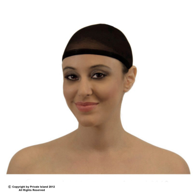 black wig cap