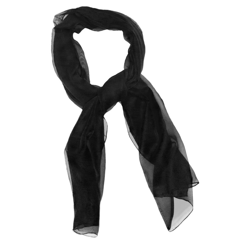 Black Long Sheer Chiffon Scarf 2129 - Private Island Party