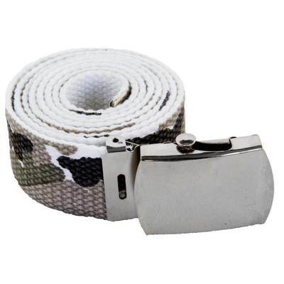 White Camo Canvas Adjustable Belt 2224 - Private Island Party