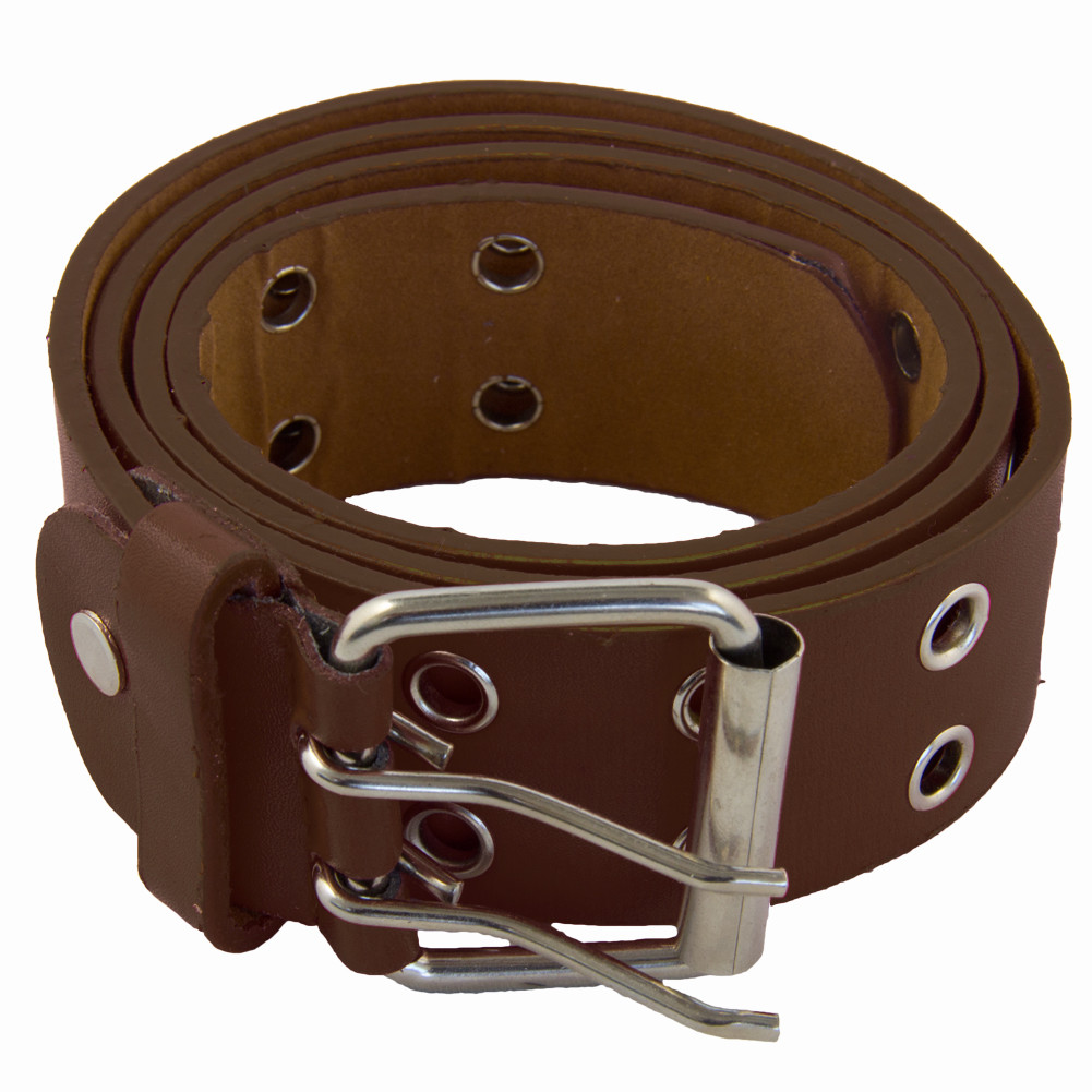 Punk Belts Brown Two Rows Metal Holes Mix Sizes 12 PACK 2436A - Private ...