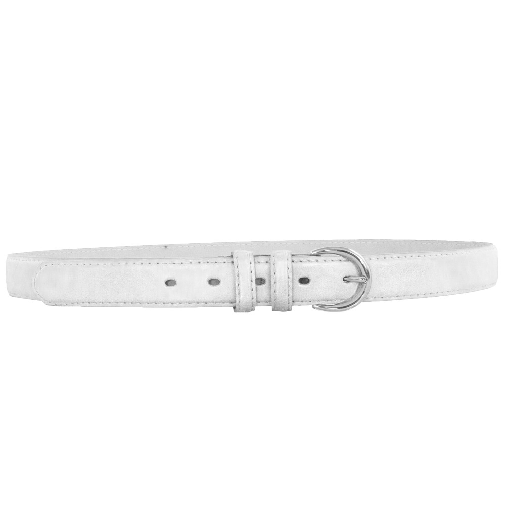 12 PACK White 1 Inch Skinny Belts Mix Sizes 2564A - Private Island Party