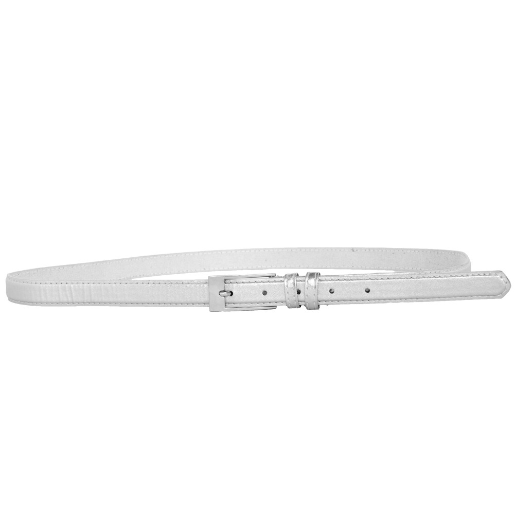 Silver Skinny Belt with Rectangle Buckle 2780-2783 - Private Island Party