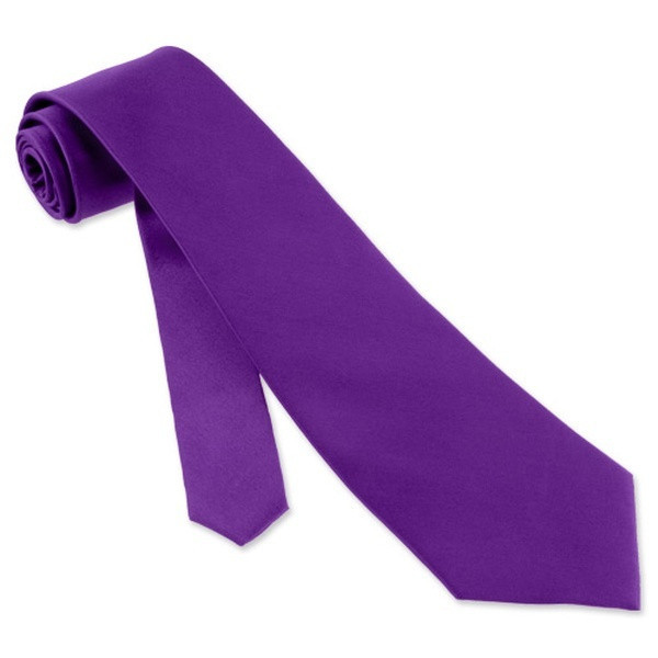 Satin Tie Purple 3.75