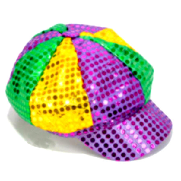 sequin newsboy cap