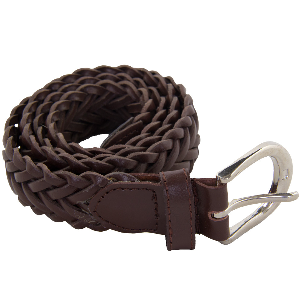 12 PACK Brown Hand Braided Belts Mix Sizes 2308A