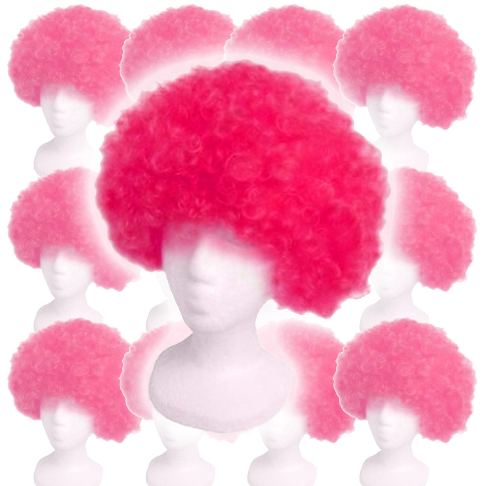 pink afro wig