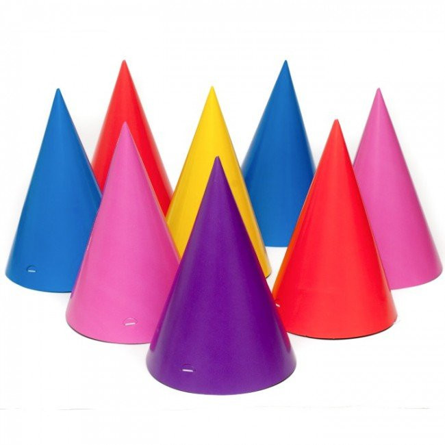 party hats birthday party hats child size by 10 color 8pk 19002