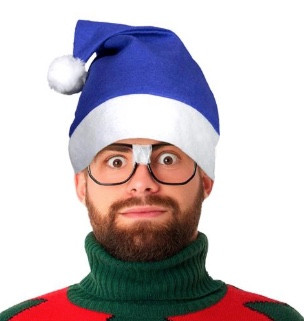 blue santa hats bulk